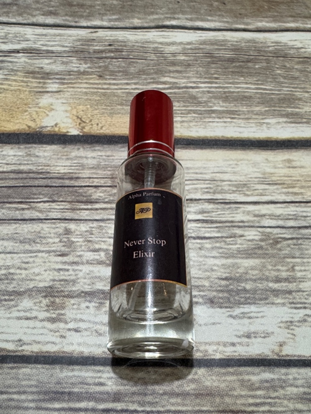 Alpha Parfum Never Stop Elixir Empty Cologne Glass Bottle Spray